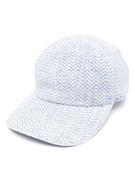  Eleventy Interlock-weave Baseball Cap - Blue 