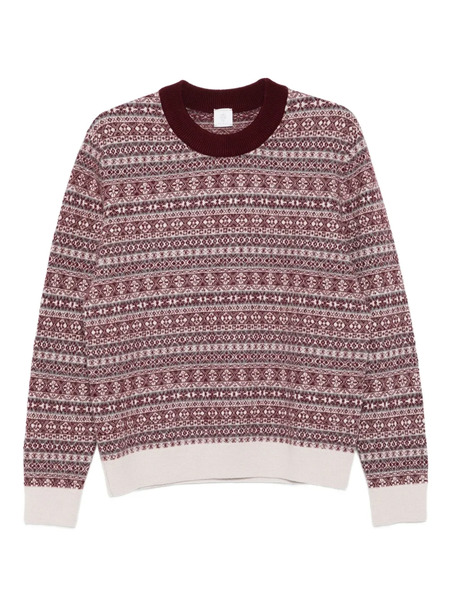  Eleventy Jacquard Crew-neck Sweater - Red 