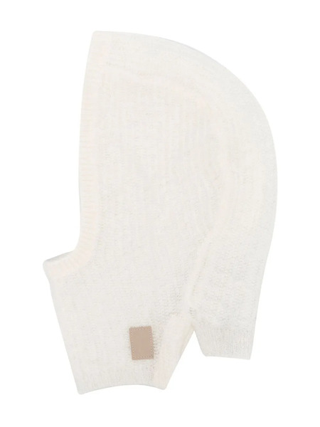  Eleventy Kids Logo-patch Knitted Hat - White 