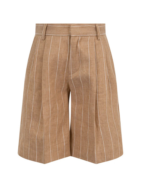  Eleventy Kids Pinstripe Shorts - Neutrals 