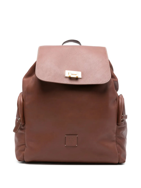  Eleventy Leather Backpack - Brown 