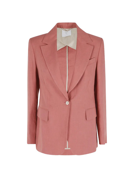  Eleventy Linen Blazer - Pink 
