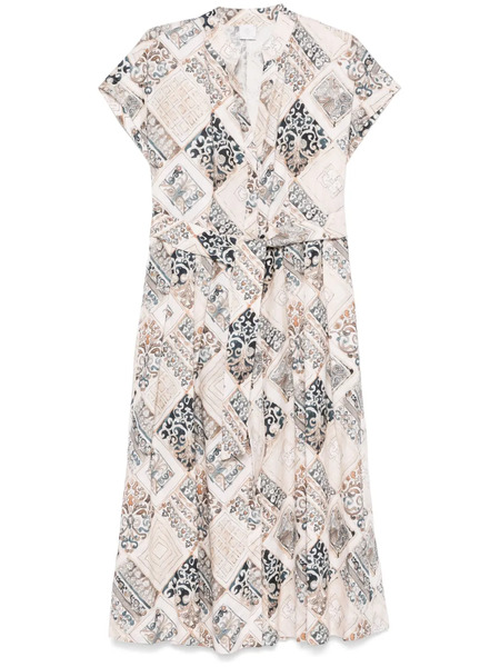  Eleventy Linen Midi Dress - Neutrals 