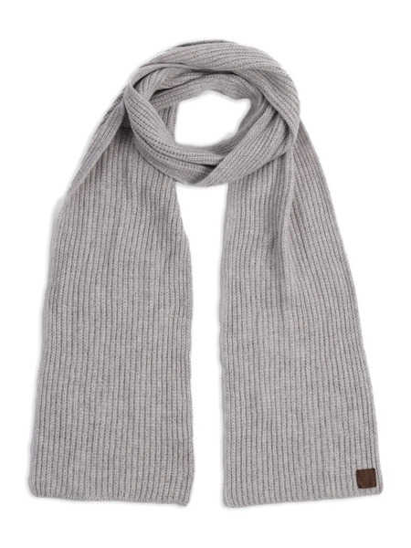  Eleventy Logo-patch Ribbed Scarf - Grey 