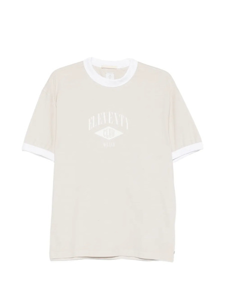  Eleventy Logo T-shirt - Neutrals 