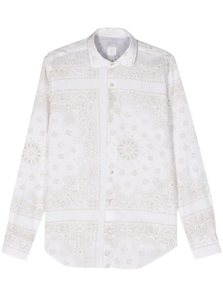  Eleventy Paisley-print Button-up Shirt - Neutrals 
