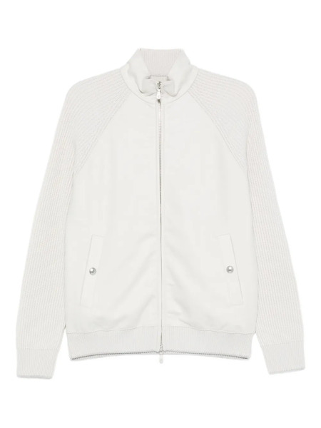  Eleventy Panelled Bomber Jacket - White 