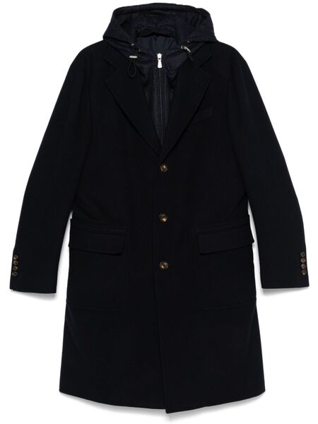  Eleventy Panelled Coat - Blue 