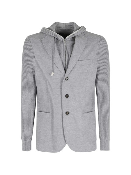  Eleventy Panelled Jacket - Grey 
