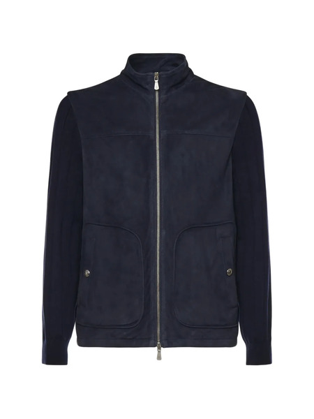  Eleventy Panelled Zip-fastening Jacket - Blue 
