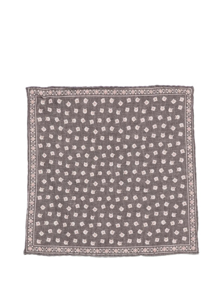  Eleventy Patterned Handkerchief - Grey 