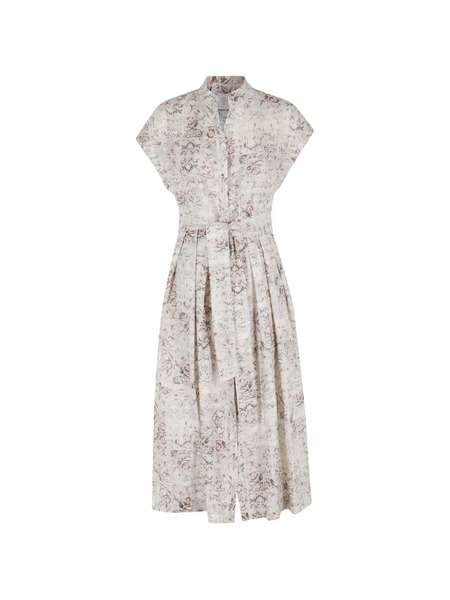  Eleventy Patterned Midi Dress - Neutrals 