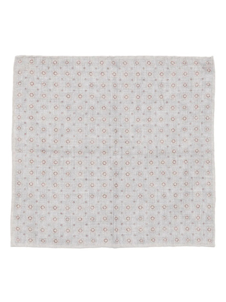  Eleventy Patterned Pocket Square - Grey 