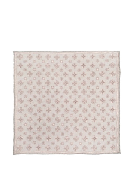  Eleventy Patterned Pocket Square - Neutrals 