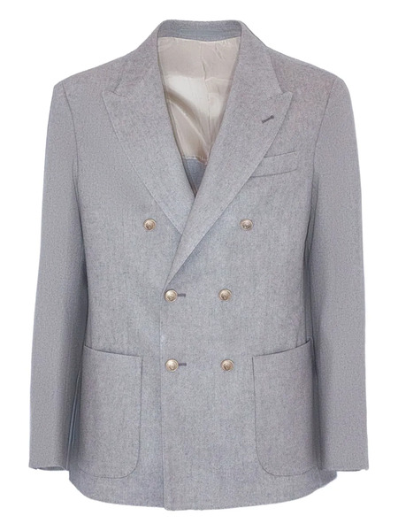  Eleventy Peak-lapel Double-breasted Jacket - Grey 