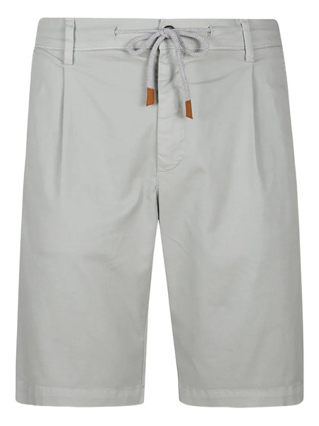  Eleventy Pleated Drawstring Shorts - Green 