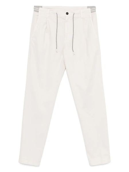  Eleventy Pleated Drawstring Trousers - Neutrals 