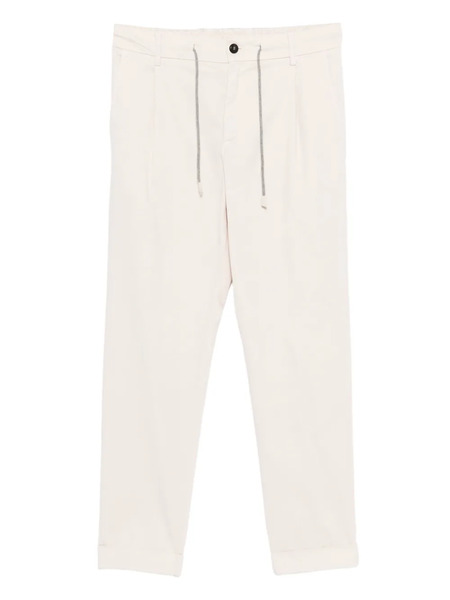  Eleventy Pleated Drawstring Trousers - Neutrals 