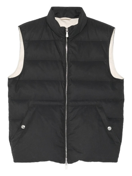  Eleventy Quilted Gilet - Black 