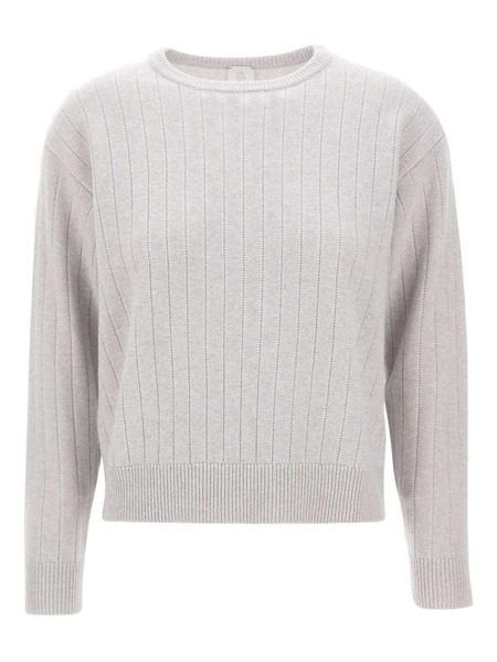 Eleventy Ribbed Crew-neck Sweater - Grey 