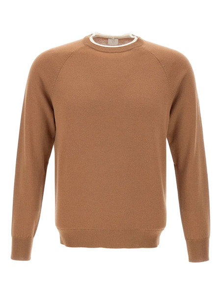  Eleventy Ribbed-hem Wool Sweater - Brown 