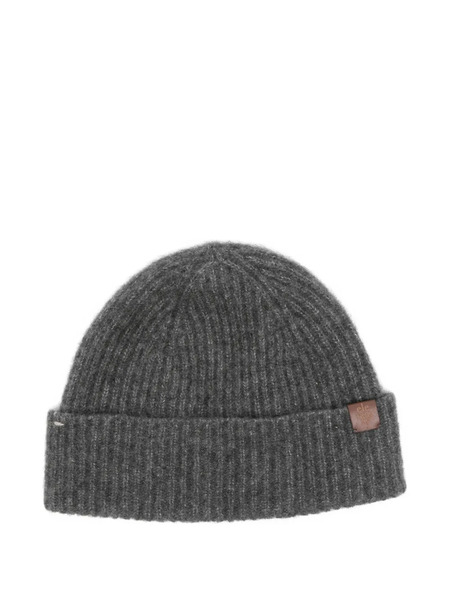  Eleventy Ribbed-knit Beanie Hat - Grey 