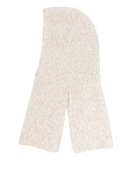  Eleventy Ribbed Wool Balaclava - Neutrals 