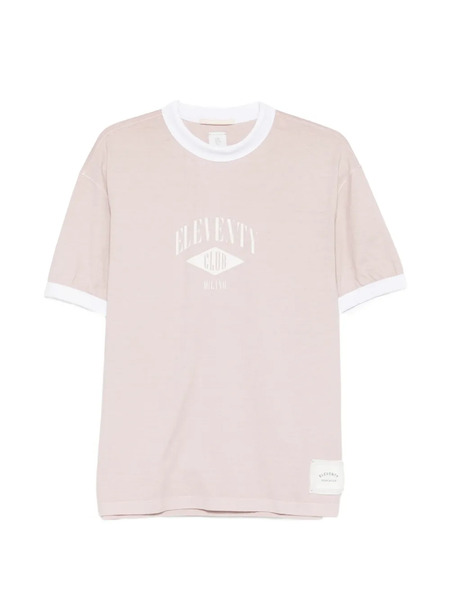  Eleventy Ringer Graphic T-shirt - Neutrals 