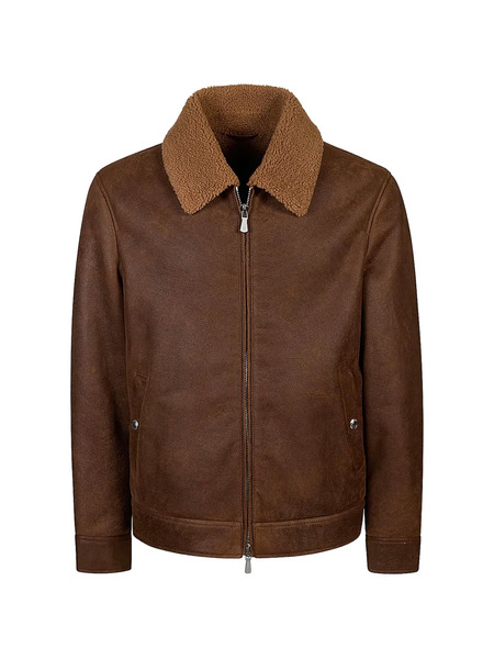  Eleventy Shearling Jacket - Brown 