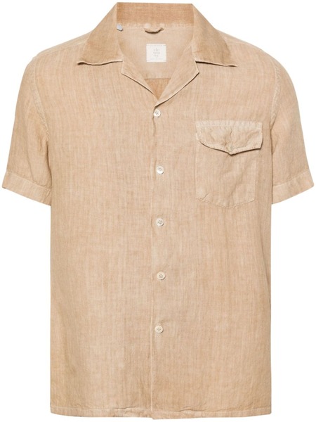  Eleventy Short-sleeve Linen Shirt - Neutrals 