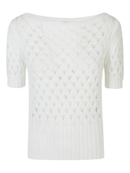  Eleventy Short-sleeve Sweater - White 