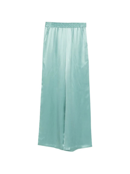  Eleventy Silk Trousers - Blue 