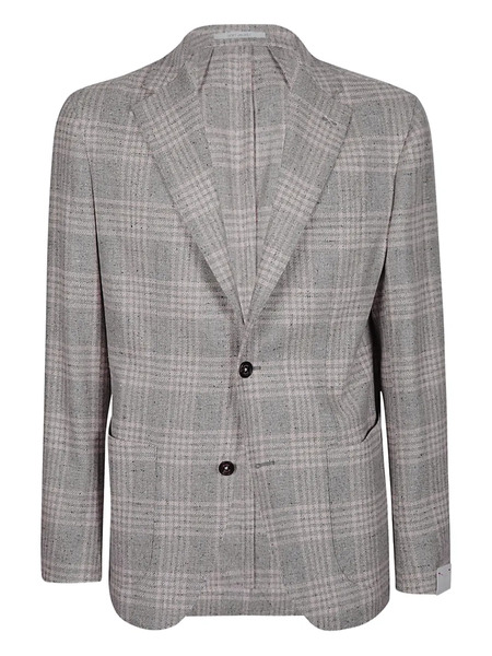  Eleventy Single-breasted Checked Jacket - Ltgrymln 