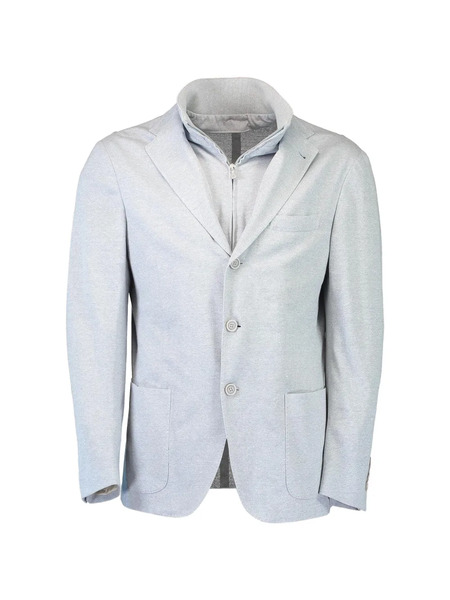  Eleventy Single Breasted Collar Jacket - Blue 