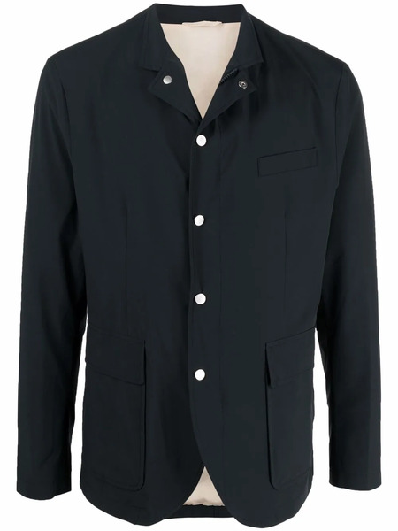  Eleventy Single-breasted Long-sleeve Jacket - Blue 