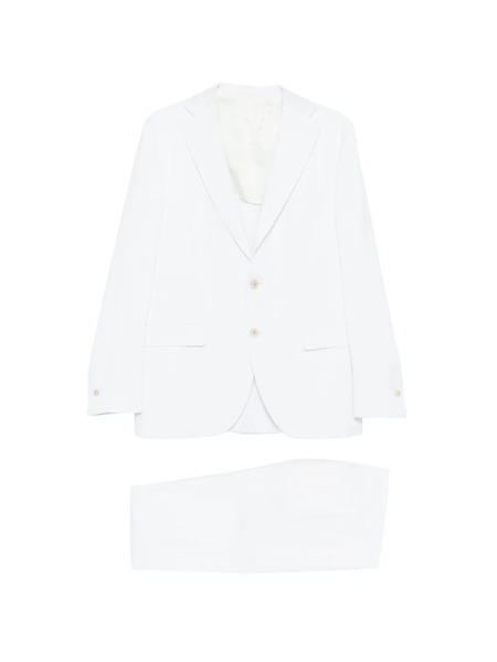  Eleventy Single-breasted Pences Suit - White 