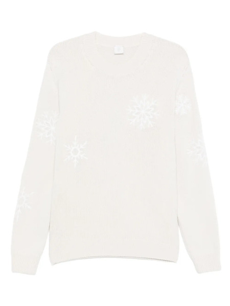  Eleventy Snowflake-embroidered Sweater - Neutrals 