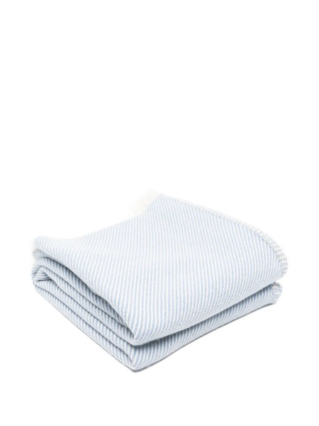  Eleventy Striped Blanket (130cm X 190 Cm) - Blue 