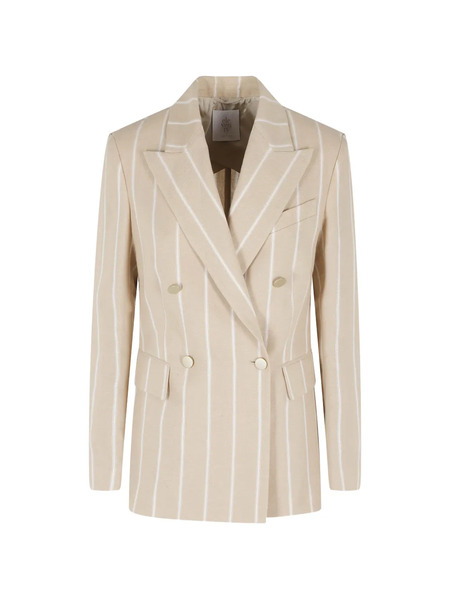  Eleventy Striped-pattern Blazer - Neutrals 