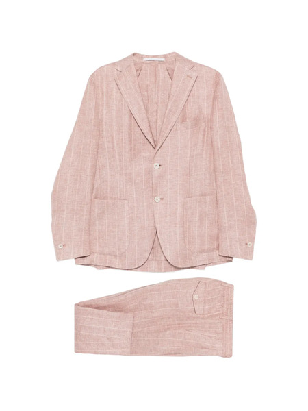  Eleventy Striped-pattern Suit - Pink 