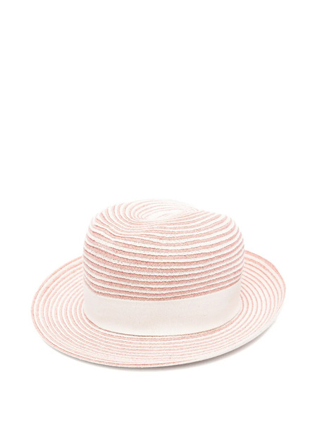  Eleventy Striped Ribbon Hat - Pink 