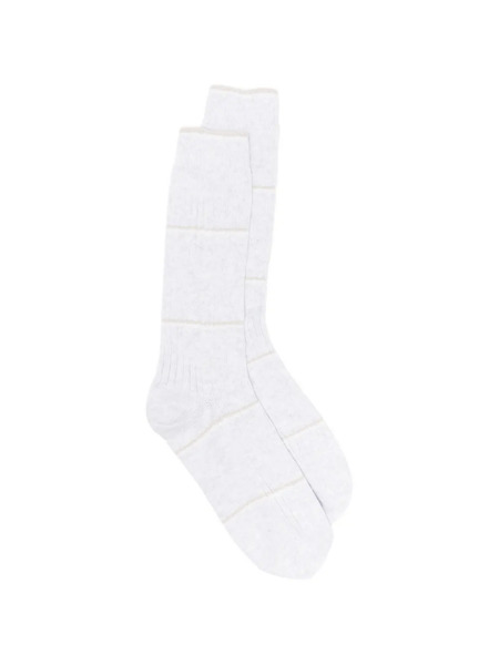  Eleventy Striped Socks - Grey 