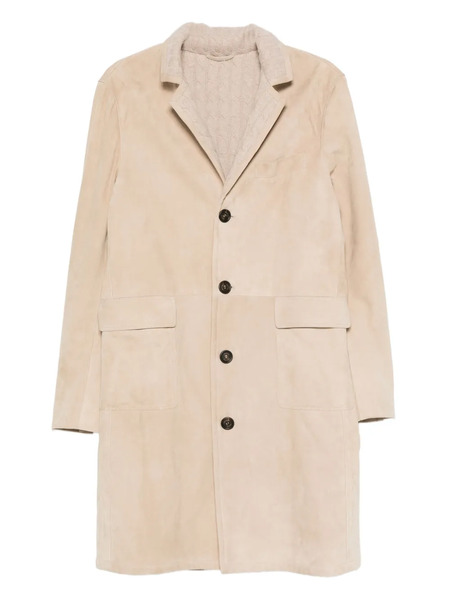  Eleventy Suede Coat - Neutrals 