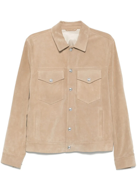 Eleventy Suede Jacket - Neutrals 