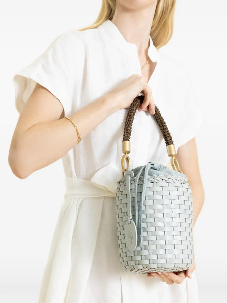  Eleventy Top Handle Bucket Bag - Grey 