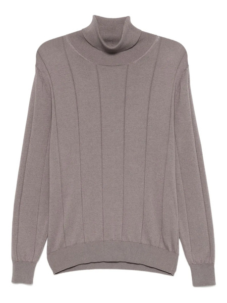  Eleventy Turtleneck Ribbed Sweater - Grey 