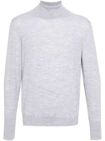  Eleventy Turtleneck Wool Jumper - Grey 