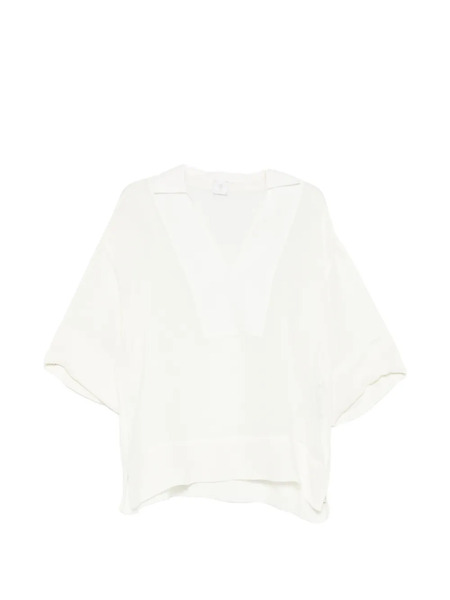  Eleventy V-neck Blouse - White 