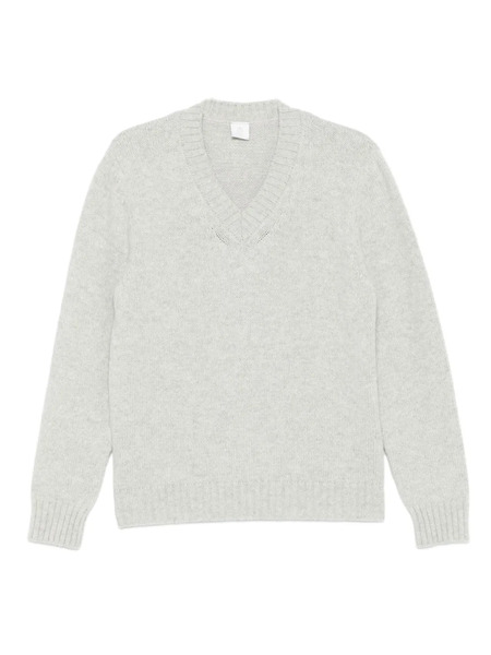  Eleventy V-neck Wool Sweater - Grey 