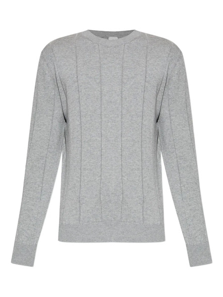  Eleventy Vertical-ribbed Cotton Sweater - Grey 